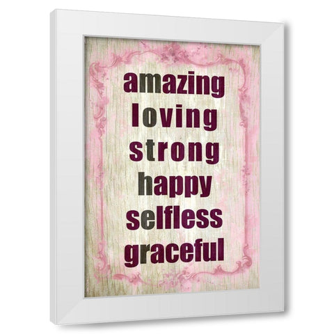 MOTHER White Modern Wood Framed Art Print by Kimberly, Allen
