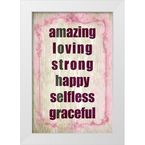 MOTHER White Modern Wood Framed Art Print by Kimberly, Allen