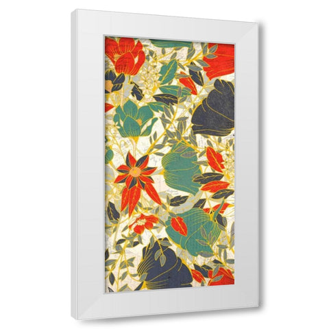 Carte Postale Blooms Henna 1 White Modern Wood Framed Art Print by Allen, Kimberly