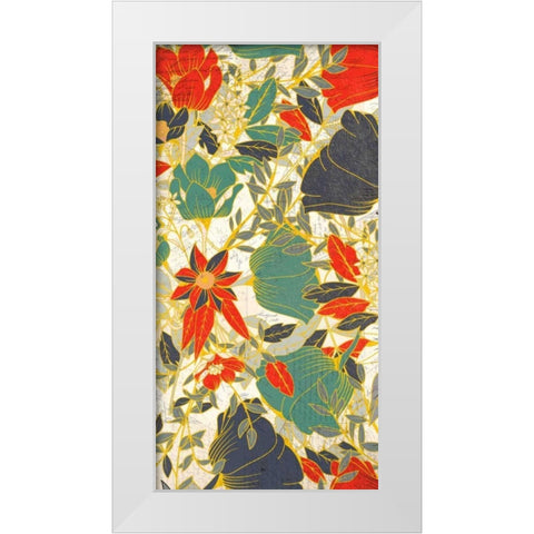 Carte Postale Blooms Henna 1 White Modern Wood Framed Art Print by Allen, Kimberly