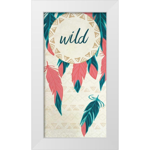 Wild and Free 1 White Modern Wood Framed Art Print by Allen, Kimberly