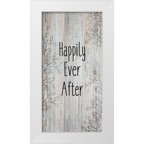 Happily Ever After C White Modern Wood Framed Art Print by Allen, Kimberly