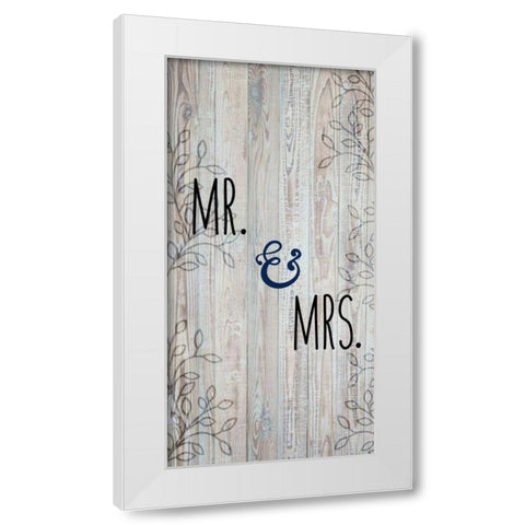Mr and Mrs White Modern Wood Framed Art Print by Allen, Kimberly