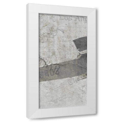 Newspaper Air Travel B White Modern Wood Framed Art Print by Allen, Kimberly