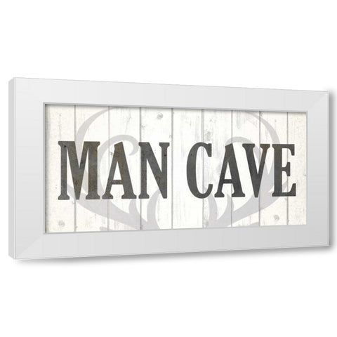 Man Cave White Modern Wood Framed Art Print by Allen, Kimberly