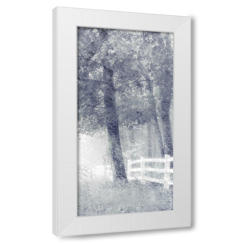 Fenceline White Modern Wood Framed Art Print by Kimberly, Allen