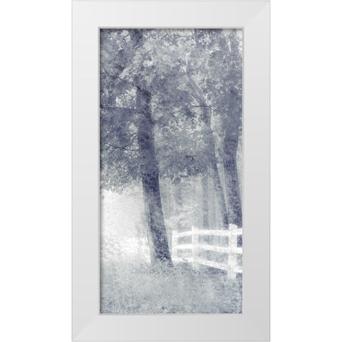 Fenceline White Modern Wood Framed Art Print by Kimberly, Allen