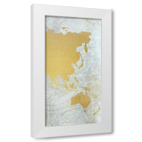 World C White Modern Wood Framed Art Print by Kimberly, Allen