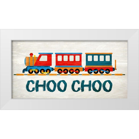 Choo Choo 1 White Modern Wood Framed Art Print by Kimberly, Allen