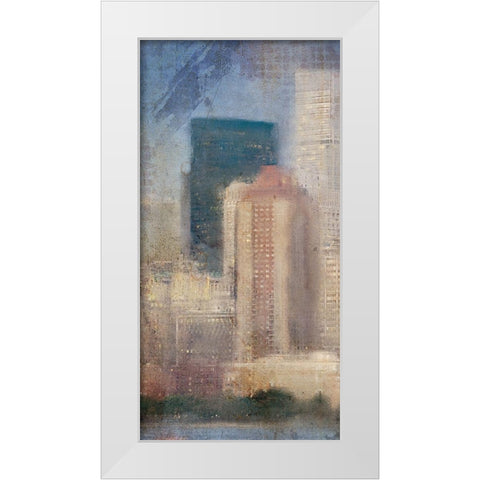 City Life A White Modern Wood Framed Art Print by Kimberly, Allen