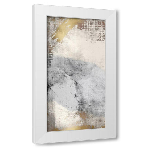 Gold Panel 1 White Modern Wood Framed Art Print by Kimberly, Allen