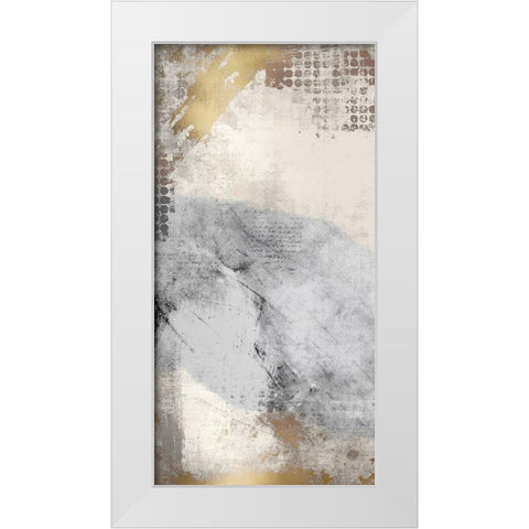 Gold Panel 1 White Modern Wood Framed Art Print by Kimberly, Allen