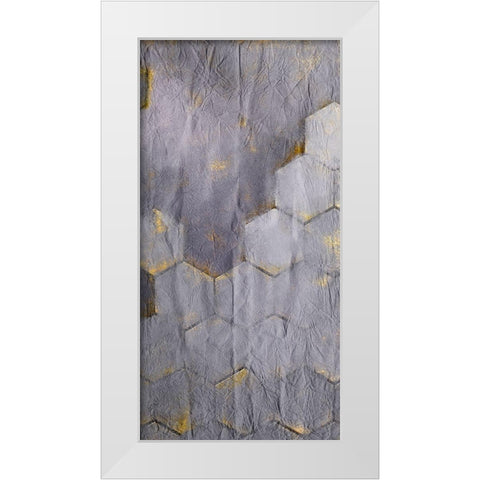 Squared Shape B White Modern Wood Framed Art Print by Kimberly, Allen