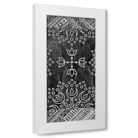 Patterned B  White Modern Wood Framed Art Print by Kimberly, Allen