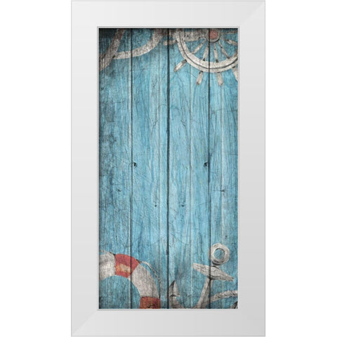 Anchored White Modern Wood Framed Art Print by Kimberly, Allen