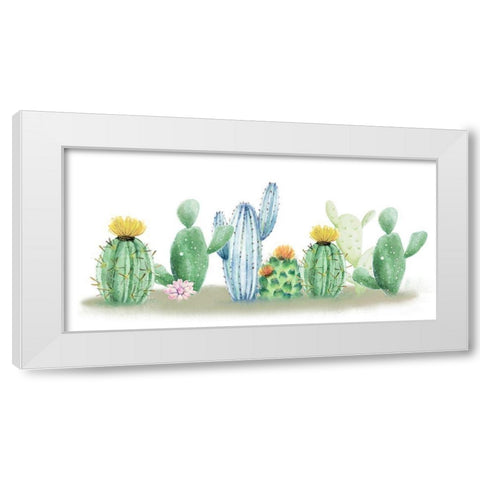 Cactus Dreaming White Modern Wood Framed Art Print by Allen, Kimberly