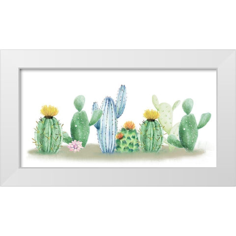 Cactus Dreaming White Modern Wood Framed Art Print by Allen, Kimberly