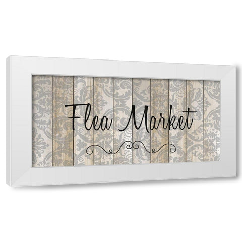 Flea Market White Modern Wood Framed Art Print by Allen, Kimberly