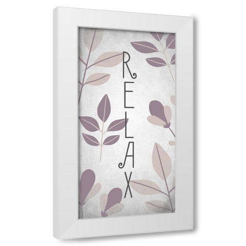 Relax 1 White Modern Wood Framed Art Print by Kimberly, Allen