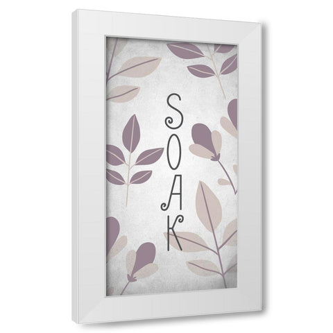 Relax 3 White Modern Wood Framed Art Print by Kimberly, Allen