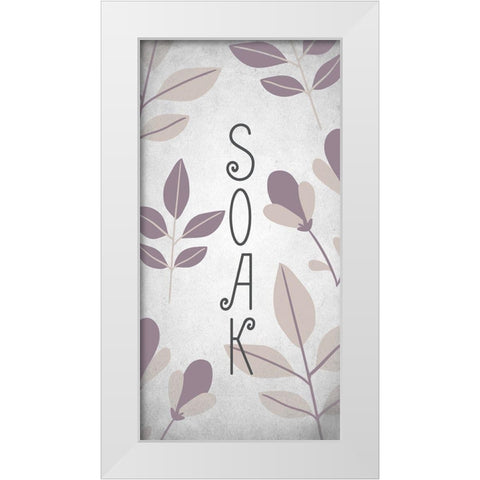 Relax 3 White Modern Wood Framed Art Print by Kimberly, Allen