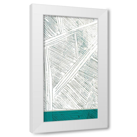 Teal Lined 2 White Modern Wood Framed Art Print by Allen, Kimberly