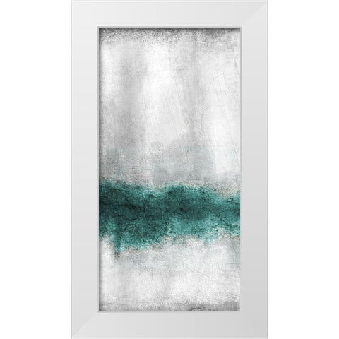 Teal Tones Panel A White Modern Wood Framed Art Print by Allen, Kimberly