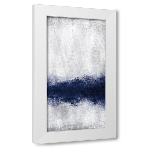 Indigo Tones Panel B White Modern Wood Framed Art Print by Allen, Kimberly