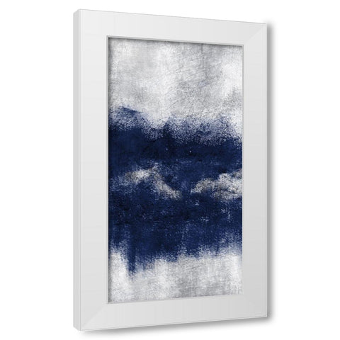 Indigo Tones Panel C White Modern Wood Framed Art Print by Allen, Kimberly