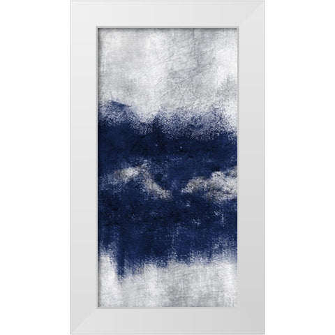 Indigo Tones Panel C White Modern Wood Framed Art Print by Allen, Kimberly