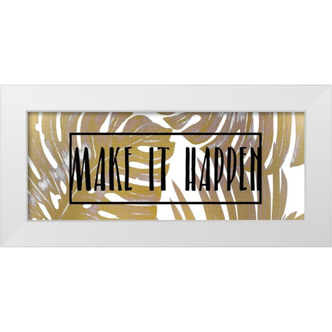 Positive A White Modern Wood Framed Art Print by Kimberly, Allen