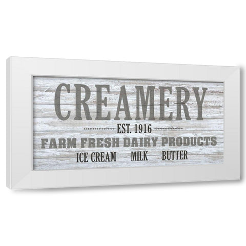 Creamery White Modern Wood Framed Art Print by Kimberly, Allen