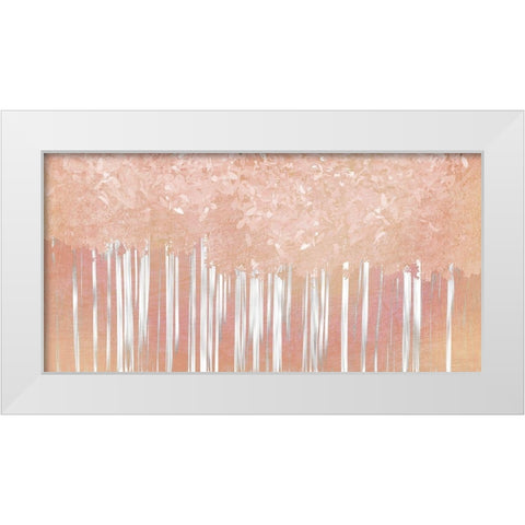 Pink Forest White Modern Wood Framed Art Print by Kimberly, Allen