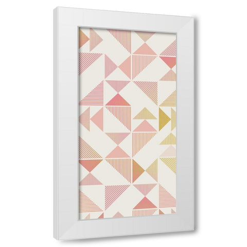 Triangle Panel 1 White Modern Wood Framed Art Print by Kimberly, Allen