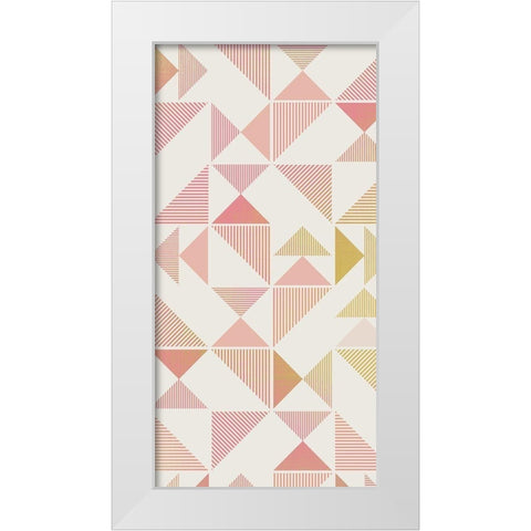Triangle Panel 1 White Modern Wood Framed Art Print by Kimberly, Allen
