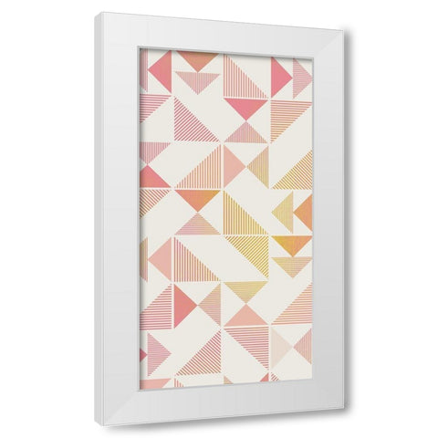 Triangle Panel 2 White Modern Wood Framed Art Print by Kimberly, Allen
