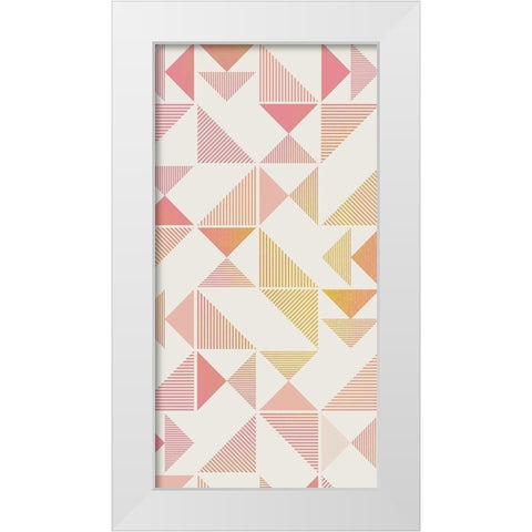 Triangle Panel 2 White Modern Wood Framed Art Print by Kimberly, Allen