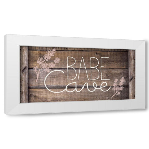 Babe Cave Wood White Modern Wood Framed Art Print by Kimberly, Allen