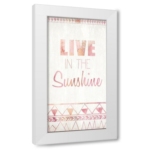 Live A White Modern Wood Framed Art Print by Kimberly, Allen