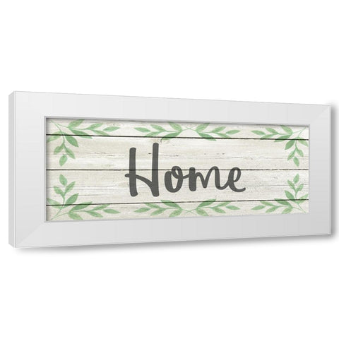 Home White Modern Wood Framed Art Print by Kimberly, Allen