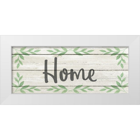 Home White Modern Wood Framed Art Print by Kimberly, Allen