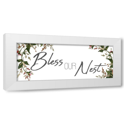 Bless Our Nest Panel White Modern Wood Framed Art Print by Kimberly, Allen