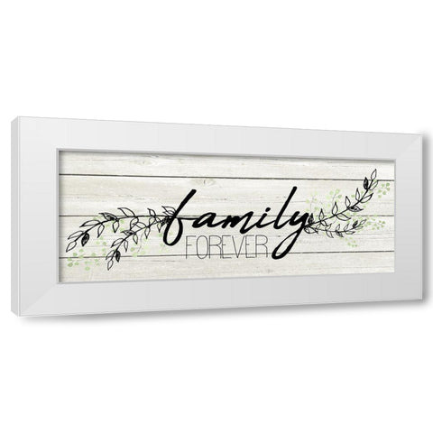 Family Forever White Modern Wood Framed Art Print by Kimberly, Allen