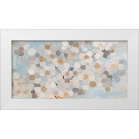 Happy Flowers White Modern Wood Framed Art Print by Kimberly, Allen