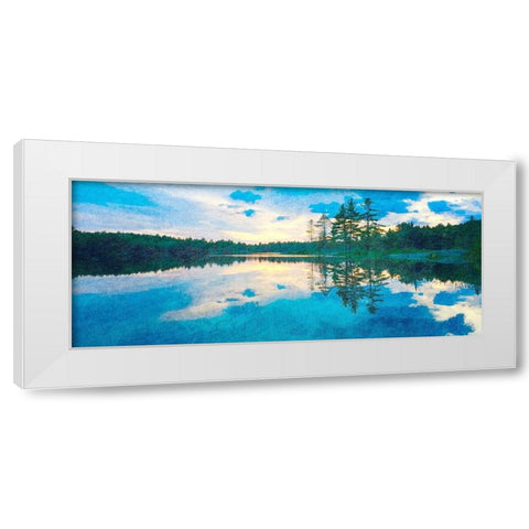 Mountain Lake White Modern Wood Framed Art Print by Kimberly, Allen