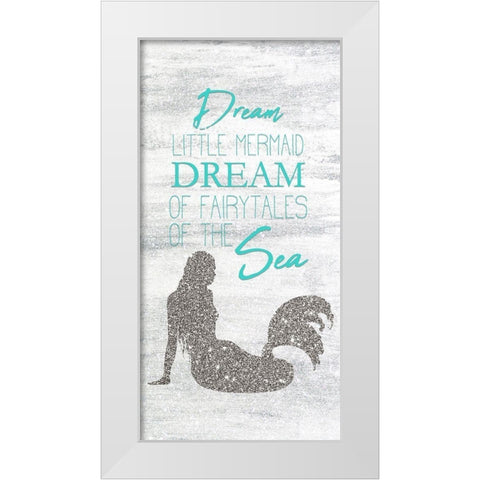 Mermaid Dreams 1 White Modern Wood Framed Art Print by Kimberly, Allen