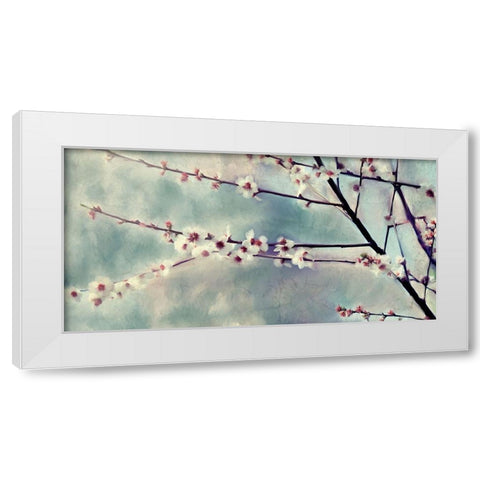 Cherry Blossoms Bloom White Modern Wood Framed Art Print by Kimberly, Allen