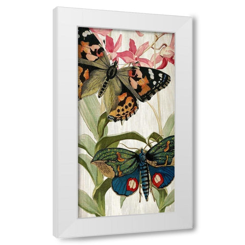 Butterfly World 1 White Modern Wood Framed Art Print by Kimberly, Allen