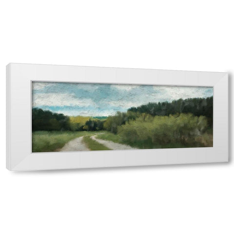 Morning Walk  White Modern Wood Framed Art Print by Kimberly, Allen