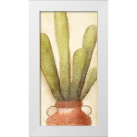 Potted Cactus 2 White Modern Wood Framed Art Print by Kimberly, Allen